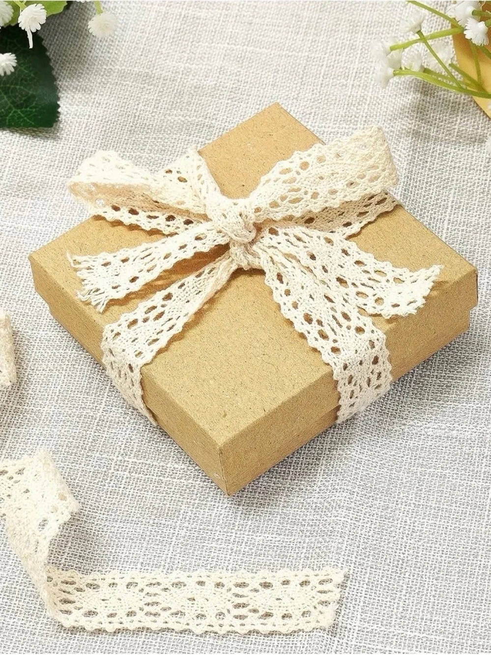 Brown Kraft Gift Box with Lid - Set of 6